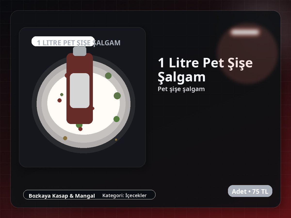 1 Litre Pet Şişe Şalgam